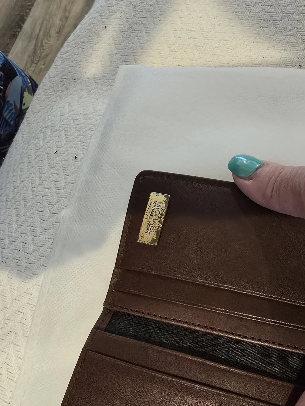 Michael Kors Brown and Cream Logo Continental Wallet